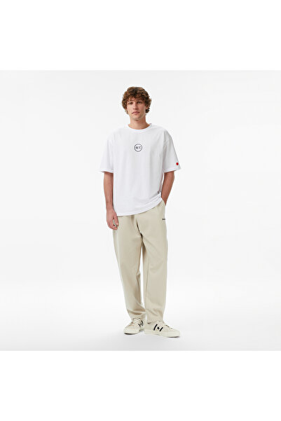 United 4 UNITED4 Oversize Fit Erkek Krem Eşofman Altı