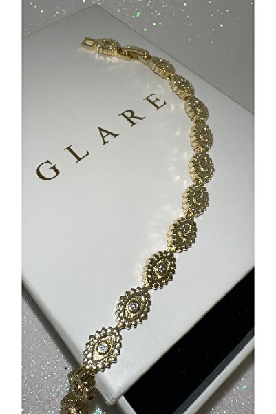 GLARE JEWELRY CO سوار جو موديل زيركون مرصّع بالأحجار الفاخر من الفولاذ المقاو...