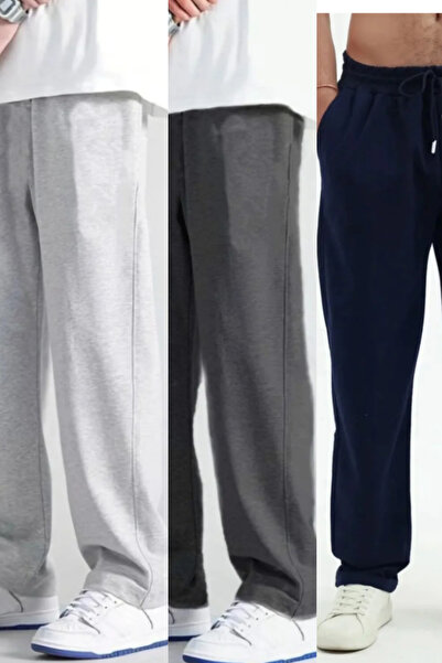 EydaMoon Ανδρικό παντελόνι φόρμας 3 τεμαχίων, άνετης εφαρμογής, φαρδιά γραμμή...