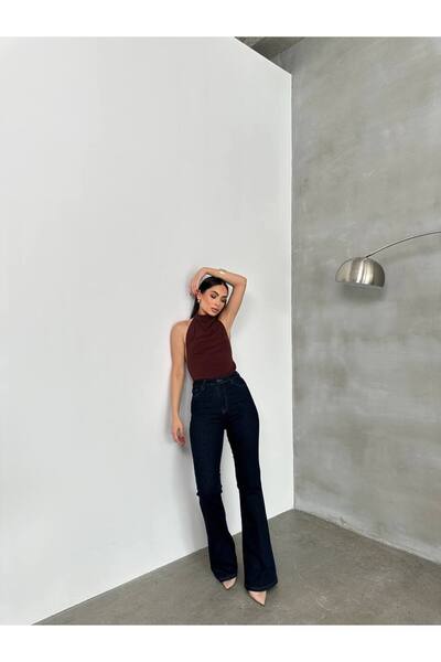 LACARINO Flare Cut Denim Pants