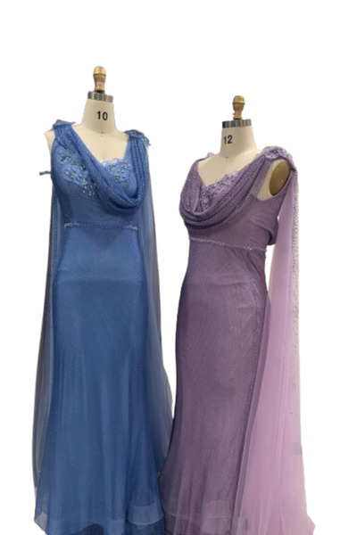 Marvella فستان سهرة ملكي "درابيه" مرصع - لإطلالة تخطف الأنظار