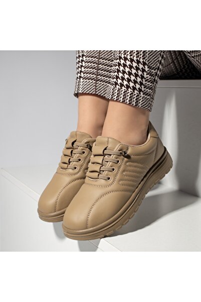 Modlet.ro Women's khaki thick-sole casual shoes MOD14220