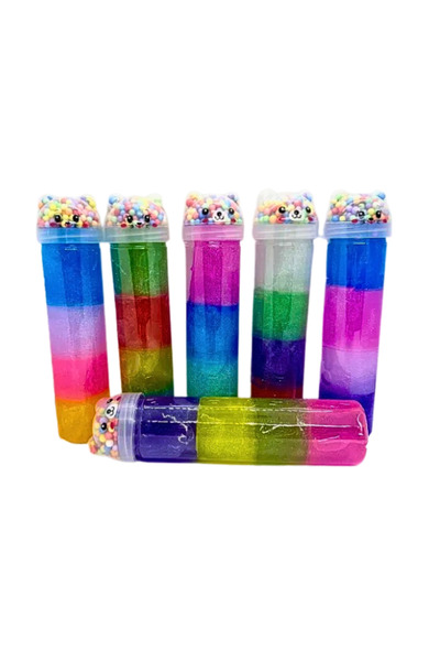 OEM Slime Colorat Ursulet cu Bile Spuma, Slime Multicolor in Recipient Tub pe...