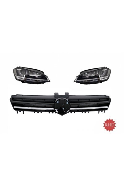 tuningset Faruri LED FLOWING cu semnalizare secvențială dinamică și grilă cen...