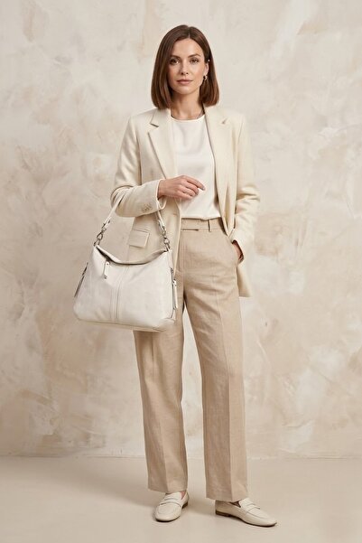 Jacquline CLIM561-1C Γυναικείο Τσάντα ώμου Λευκό