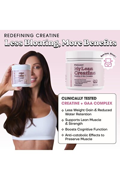 Fit & Lean Creatine for Women My Lean Creatine Less Bloating Reduced Water Re...
