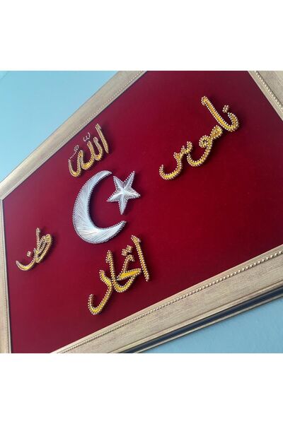 Payidar Design AYYILDIZ SANCAK TÜRK BAYRAĞI FİLOGRAFİ SANATI TABLO