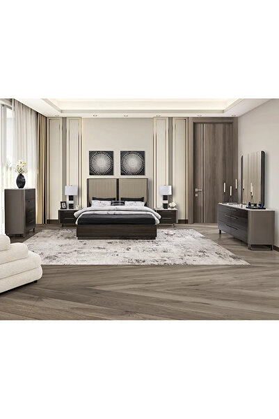 Midas Furniture طقم غرفة نوم خشبي بني
