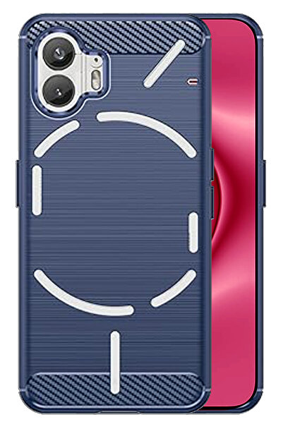 Generic Nothing Phone 2 - Brushed Texture Back Cover Case - Blue