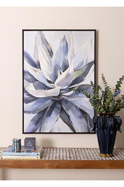 The Mia Neutral Floral Kanvas Tablo 70x100 cm TBL0105