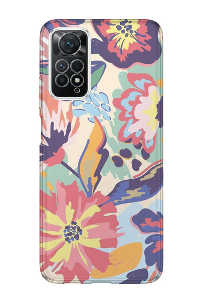 lelia حافظة هاتف شفافة متوافقة مع Redmi Note 11 Pro مطبوع |   مجموعة فلورالوك...