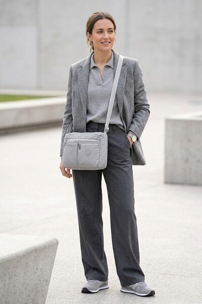 Ayakkabı Fuarı إليت SNMSI-4006T نسائي مقاوم للماء حقيبة كتف رمادي