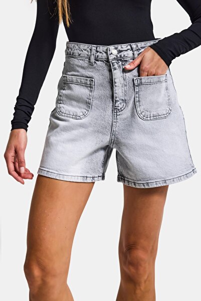 it's basic Ženske sive farmerke 4s6-12 Mom Fit prednje Sa džepovima Denim kra...