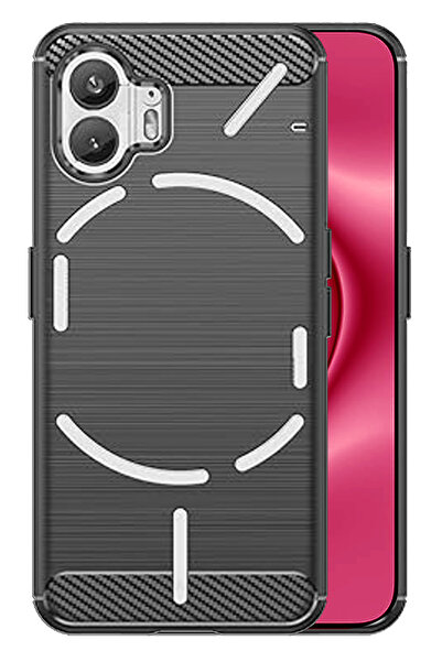 Generic Nothing Phone 2 - Brushed Texture Back Cover Case - Black