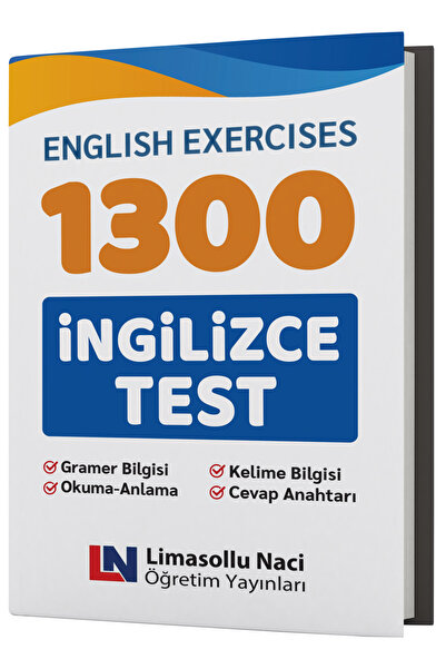 Limasollu Naci Öğretim Yayınları 1300 اختبار باللغة الإنجليزية، كتاب إعدادات ...