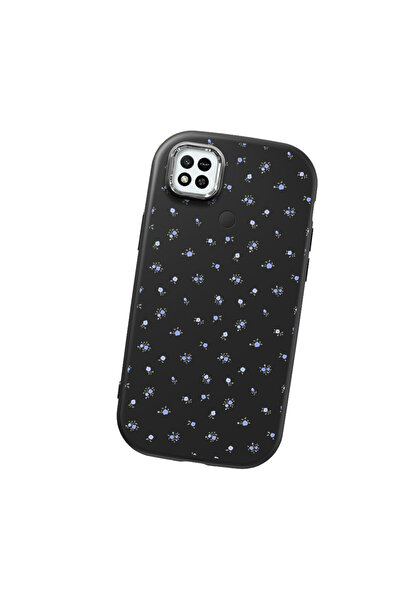 SLIMFELT Redmi 9C/10A Uyumlu Sade Minik Çiçek Desenli Sıvı Silikon Kılıf, Tam...