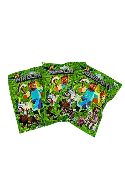 OEM Set 3 Plicuri Figurine Surpriza Minecraft, Figurine Colectibile pentru Copii