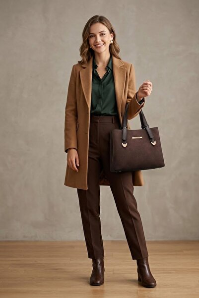 Ayakkabı Fuarı Elit Snms-1425S Women Shoulder Bag Brown