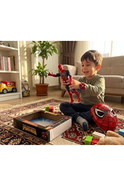 Tıfıl Toys Örümcek Adam - Aksiyon Figürü, Maske ve Projeksiyonlu Kol Saati 3'...