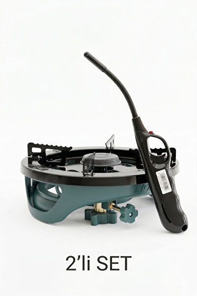 Aygaz Mini Ocak ve Rüzgar Korumalı Esnek Çakmak – Kamp Seti" Mini Tüp Uyumlu-...