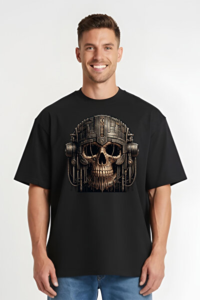 Printees Tricou Oversize - Skull Music