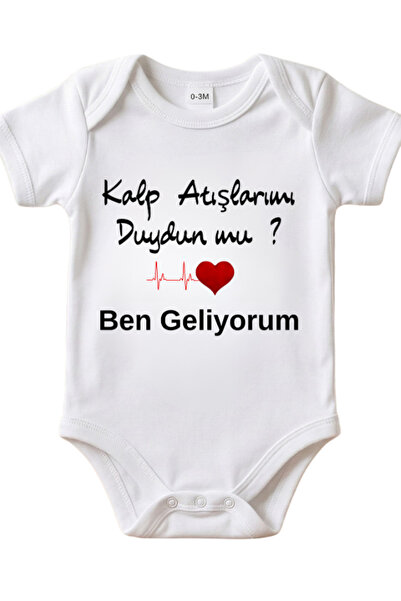 Menar Tasarım Babaya Hamilelik Müjdesi ve Duyurusu İçin Bebek Zıbın Body %100 Pamuk Hediye Zıbın