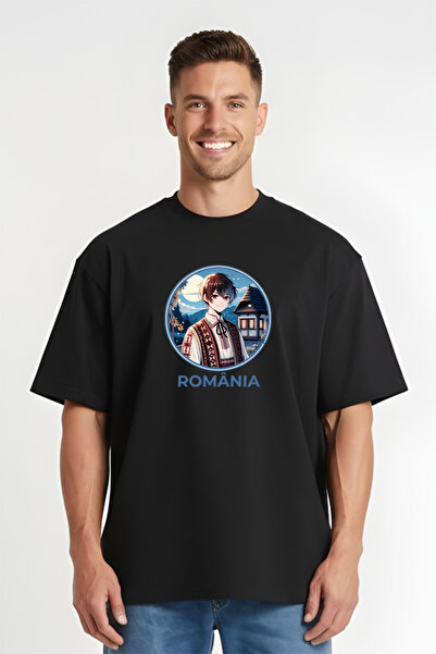 Printees Tricou Oversize - Romania Anime
