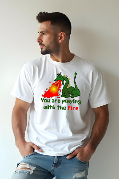 Printees Tricou Oversize - Playing with Fire