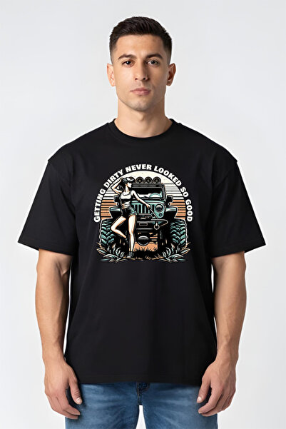 Printees Tricou Oversize - Dirty Off Roadn