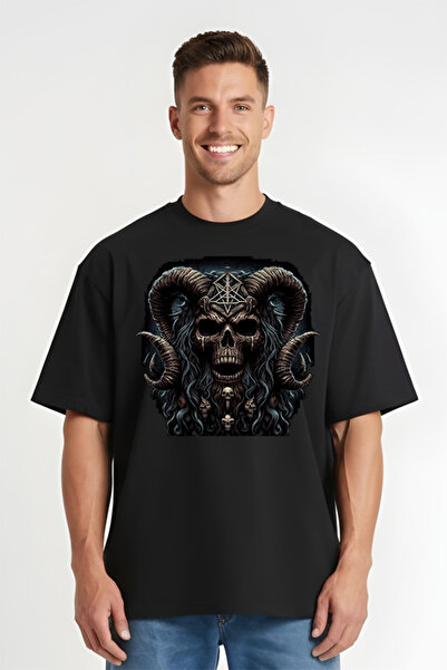 Printees Tricou Oversize - Satan