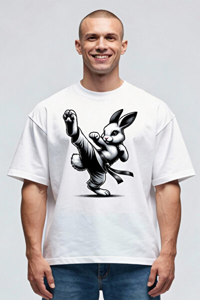 Printees Tricou Oversize - Bunny Kick