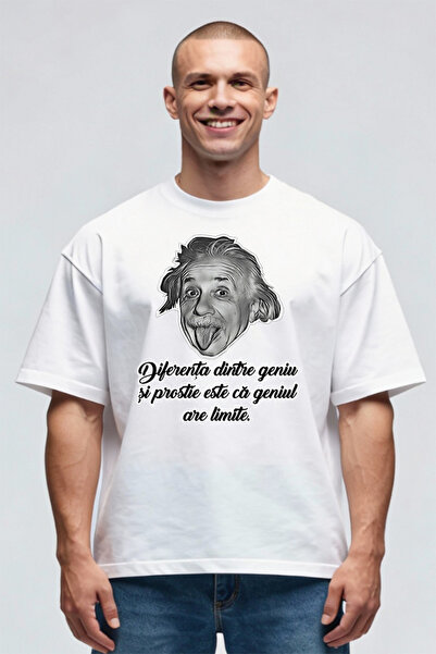 Printees Tricou Oversize - Citat Einstein