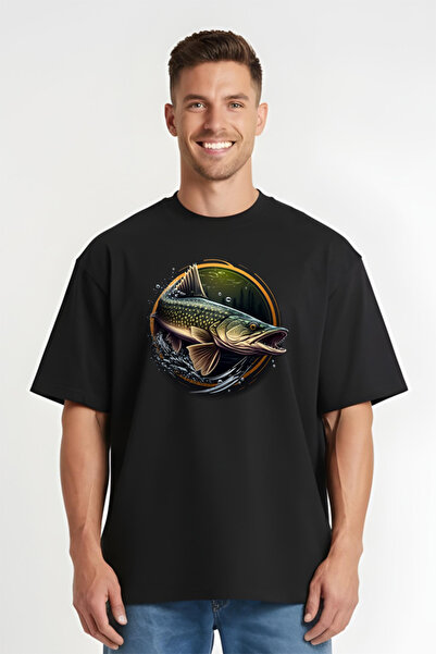 Printees Tricou Oversize - Pescar