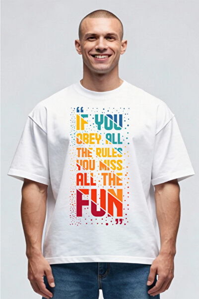 Printees Tricou Oversize - Obey not Fun