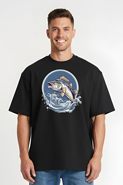 Printees Tricou Oversize - Pescar