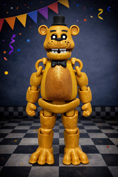 Rüzgar Tasarım Fnaf Five Nights at Freddy's Golden Freddy Fnaf Eklemli Oyuncak
