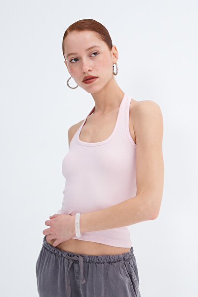 Addax Neck-Halter Tank Top A1875