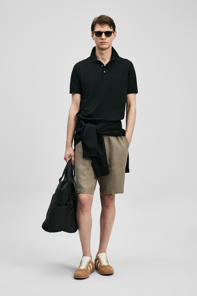 Lufian Derek Men's Modal Mixed Sweater Black