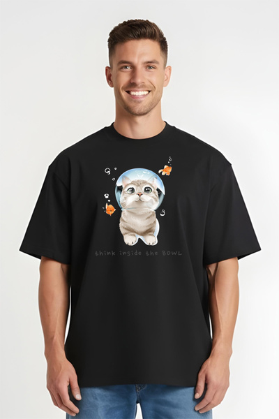 Printees Tricou Oversize - Think Inside The Bowl