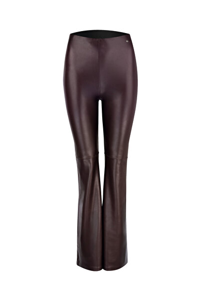 NUR DIE Vegane Flared Leggings in Leder-Optik x KILIAN KERNER