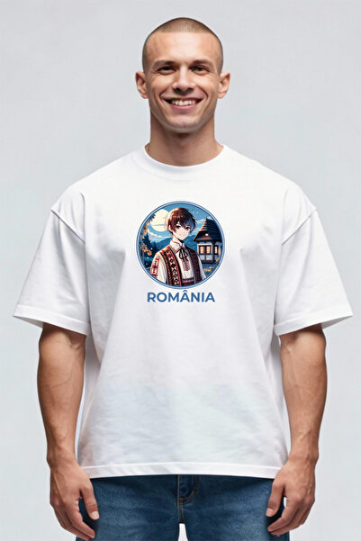 Printees Tricou Oversize - Romania Anime