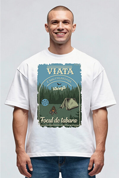 Printees Tricou Oversize - Langa Foc