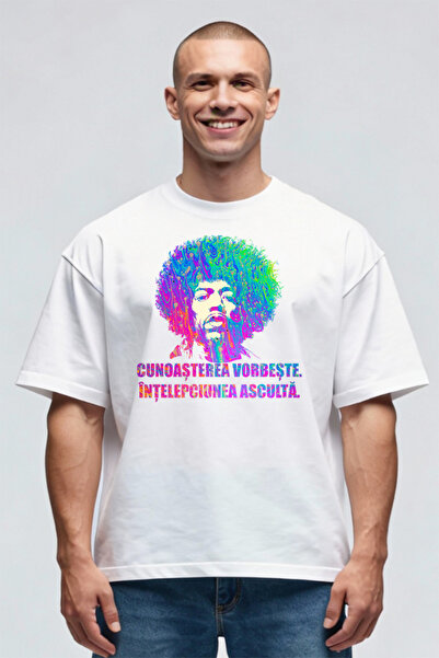 Printees Tricou Oversize - Citat Jimi Hendrix