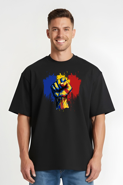 Printees Tricou Oversize - Hai Romania
