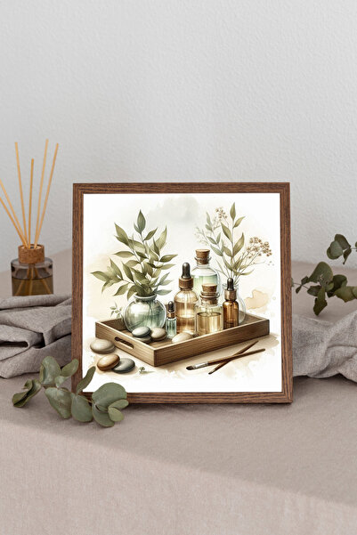 Dekorsiahome Ahşap Çerçeveli Kare Tablo TK3781