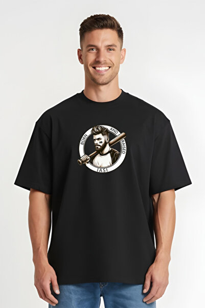 Printees Tricou Oversize - Born And Raised Iasi