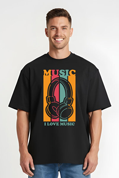 Printees Tricou Oversize - Love Music