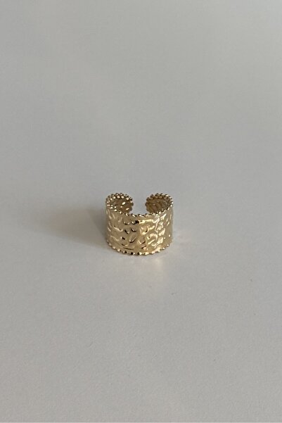 Beca Atelier Wide Chunky Gold Steel Ring