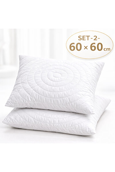 Boema Home Deco Set 2 Perne Pufoase Microfibra Matlasata, Hipoalergenice, 60x...