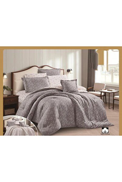 Luster Luxury 8-piece summer double bed set with a floral pattern, cotton